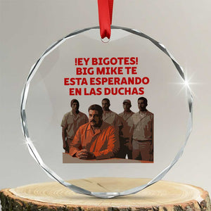 Maduro in Prison Meme Satire Crystal Glass Ornament Spanish Political Politcal Sarcasm TS02 Transparent Glass 3'' Circle Print Your Wear