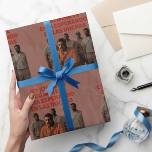 Maduro in Prison Meme Satire Wrapping Paper Roll Spanish Political Politcal Sarcasm TS02 Light Blue Print Your Wear