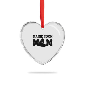 Maine Coon Mom Heart Crystal Glass Ornament Cat Lover Gift For Her TS12 Print Your Wear