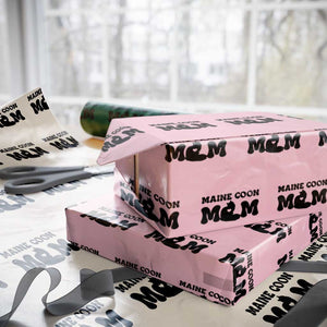 Maine Coon Mom Wrapping Paper Roll Cat Lover Gift For Her TS12 Light Pink Print Your Wear