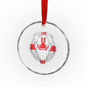 Majestic England Lion Face Graphic Crystal Glass Ornament Patriotic St. Georges Cross British Pride Heritage TS02 Print Your Wear