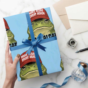 Make Algae Great Again Wrapping Paper Roll Funny Political Satire Nature Lover Gift TS14 Light Blue Print Your Wear
