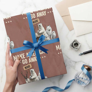Make America Go Away Wrapping Paper Roll Greenland Support Gift TS12 Mocha Print Your Wear