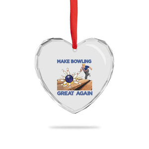 Make Bowling Great Again Heart Crystal Glass Ornament Funny Bowler Gift TS12 Print Your Wear