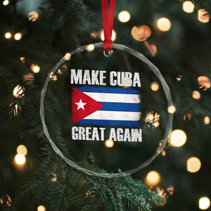 Make Cuba Great Again Crystal Glass Ornament Vintage Cuban Map TS11 Print Your Wear
