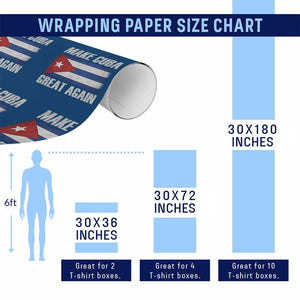 Make Cuba Great Again Wrapping Paper Roll Vintage Cuban Map TS11 Print Your Wear