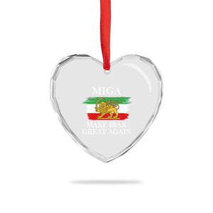 Make Iran Great Again Patriotic MIGA Heart Crystal Glass Ornament Lion and Sun Flag Iranian Revolution TS02 Print Your Wear