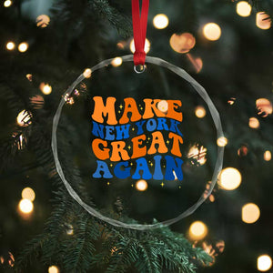 Make New York Great Again Crystal Glass Ornament Retro Wave Graphic TS12 Print Your Wear