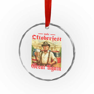 Make Oktoberfest Great Again Crystal Glass Ornament Funny Trump Patriotic Beer Festival Parody TS02 Print Your Wear