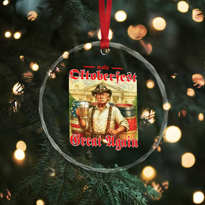 Make Oktoberfest Great Again Crystal Glass Ornament Funny Trump Patriotic Beer Festival Parody TS02 Print Your Wear