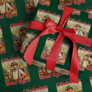 Make Oktoberfest Great Again Wrapping Paper Roll Funny Trump Patriotic Beer Festival Parody TS02 Green Print Your Wear