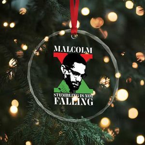 Malcolm X Crystal Glass Ornament Stumbling Is Not Falling Black History Leader TS12 Print Your Wear