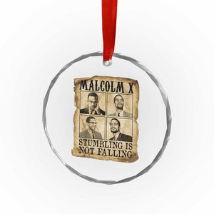 Malcolm X Crystal Glass Ornament Stumbling Is Not Falling Historical Poster TS12 Print Your Wear