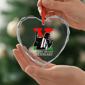 Malcolm X Heart Crystal Glass Ornament By Any Means Necessary TS14 Print Your Wear