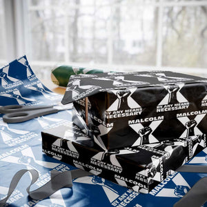 Malcolm X Power Fist Wrapping Paper Roll Civil Rights Leader Pride Bold Statement TS02 Black Print Your Wear
