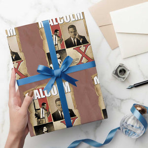 Malcolm X Quote Wrapping Paper Roll Nobody Can Give You Freedom Take It TS12 Mocha Print Your Wear