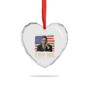 Malcolm X Try Me Heart Crystal Glass Ornament African American Pride Gift TS12 Print Your Wear