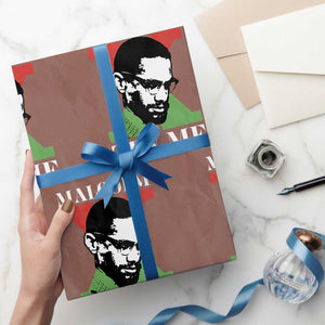 Malcolm X Try Me Wrapping Paper Roll American Civil Rights Leader Quote TS12 Mocha Print Your Wear