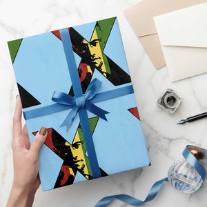 Malcolm X Wrapping Paper Roll African American Heritage Gift TS12 Light Blue Print Your Wear