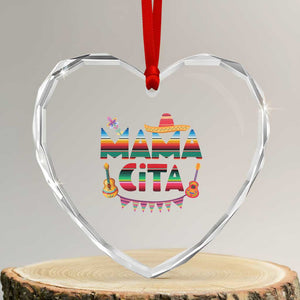 Mama Cita Heart Crystal Glass Ornament Mexican Mom Latina Mothers Day Gift TS10 Transparent Glass 3'' Heart Print Your Wear
