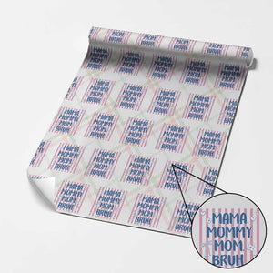 Mama Mommy Mom Bruh Wrapping Paper Roll Funny Mom Life TS14 Christmas Plaid Print Your Wear