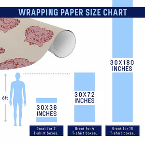 Mama Of A Heart Warrior Wrapping Paper Roll CHD Awareness Retro Red Checkered Heart TS11 Print Your Wear