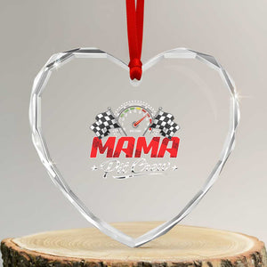 Mama Pit Crew Heart Crystal Glass Ornament Racing Family Matching Mothers Day TS11 Transparent Glass 3'' Heart Print Your Wear