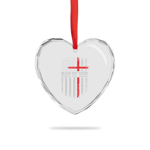 Man of God Husband Dad Protector Heart Crystal Glass Ornament Christian Dad Fathers Day TS11 Print Your Wear