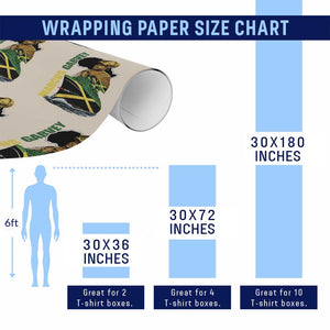 Marcus Garvey Jamaica Pride Wrapping Paper Roll One God One Aim One Destiny TS12 Print Your Wear