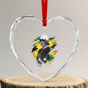 Marcus Garvey Jamaican National Hero Heart Crystal Glass Ornament African American Heritage TS12 Transparent Glass 3'' Heart Print Your Wear