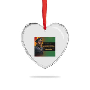 Marcus Garvey Pan African Flag Heart Crystal Glass Ornament A People Without Knowledge Of Their Past Quote TS12 Print Your Wear
