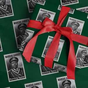 Marcus Garvey Wrapping Paper Roll Jamaican National Hero Legacy Gift TS12 Green Print Your Wear