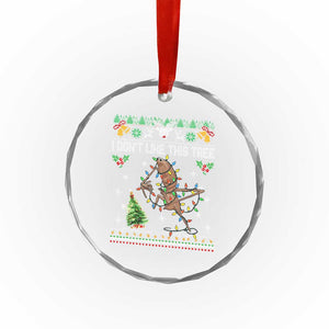 Marcus The Worm Christmas Meme Crystal Glass Ornament I Dont Like This Tree Brainrot Funny Ugly Xmas TS10 Print Your Wear