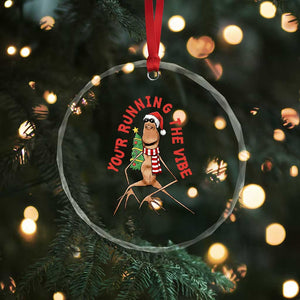 Marcus The Worm Christmas Meme Crystal Glass Ornament You Are Running The Vibe TS14 Print Your Wear