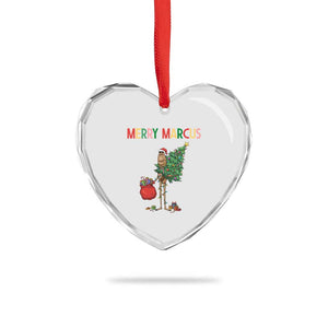 Marcus The Worm Christmas Meme Heart Crystal Glass Ornament TS14 Print Your Wear