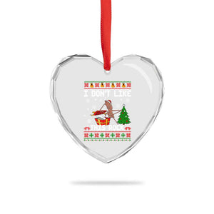 Marcus The Worm Christmas Meme Heart Crystal Glass Ornament I Do Not Like This Rock TS14 Print Your Wear