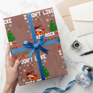 Marcus The Worm Christmas Meme Wrapping Paper Roll I Do Not Like This Rock TS14 Mocha Print Your Wear