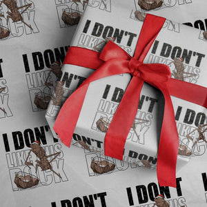 Marcus The Worm Christmas Meme Wrapping Paper Roll I Do Not Like This Rock Xmas TS14 White Print Your Wear