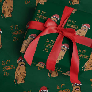 Marcus The Worm Christmas Meme Wrapping Paper Roll In My Costume Era TS14 Green Print Your Wear