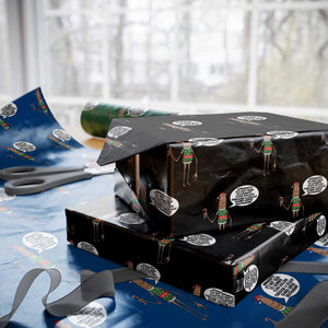 Marcus The Worm Christmas Meme Wrapping Paper Roll Locally Owned Greek Restaurant TS14 Black Print Your Wear