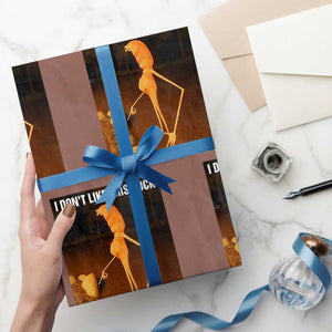 Marcus The Worm Christmas Wrapping Paper Roll I Don't Like This Rock Funny Meme TS10 Mocha Print Your Wear