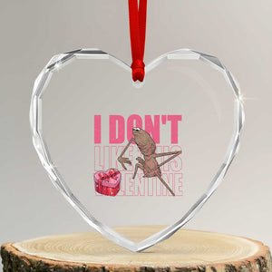 Marcus The Worm Funny Valentine Meme Heart Crystal Glass Ornament I Don't Like This Valentine TS14 Transparent Glass 3'' Heart Print Your Wear