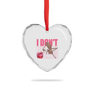 Marcus The Worm Funny Valentine Meme Heart Crystal Glass Ornament I Don't Like This Valentine TS14 Print Your Wear