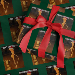 Marcus The Worm I Don't Like This Rock Wrapping Paper Roll TS10 Green Print Your Wear