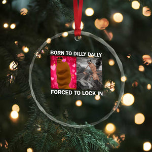 Marcus The Worm Meme Crystal Glass Ornament Born To Dilly Dally Forced To Lock In Funny Cute Brainrot TS10 Print Your Wear