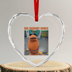 Marcus The Worm Meme Heart Crystal Glass Ornament Big Badinky Bones TS14 Transparent Glass 3'' Heart Print Your Wear