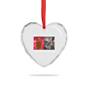 Marcus The Worm Meme Heart Crystal Glass Ornament Born To Dilly Dally Forced To Lock In Funny Cute Brainrot TS10 Print Your Wear