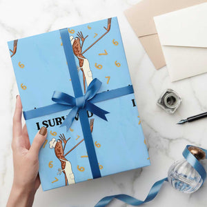 Marcus The Worm Meme Wrapping Paper Roll Funny 67 Six Seven Brain Rot TS14 Light Blue Print Your Wear
