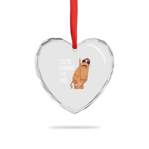 Marcus The Worm Robert Meme Christmas Heart Crystal Glass Ornament You Are Running The Vibe TS14 Print Your Wear