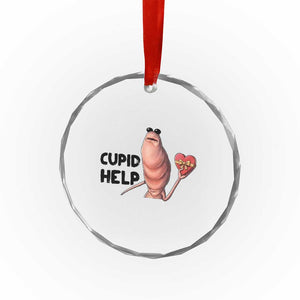 Marcus The Worm Valentine Meme Crystal Glass Ornament Cupid Help TS14 Print Your Wear